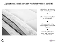 Premium Collection Baffle Box Feather Bed w/ 100% Cotton Shell | Cozy Mattress Topper, Hypoallergenic, 4” Gusset with Bed Straps - Twin